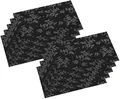Produktbild: 10er SET KESPER 77660 Platzset, Kunststoff, Flora-schwarz, 43 x 29 x 0,1 cm