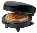 Produktbild: Bestron Mini-Waffeleisen für klassische Waffeln, kleiner Waffelmaker mit Antihaftbeschichtung, für Kindergeburtstage, Familienfeiern, Ostern oder Weihnachten, 550 Watt, Farbe: Schwarz