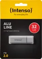 Produktbild: Intenso USB 2.0 Stick 32GB, Alu Line, silber (R) 28MB/s, (W) 6.5MB/s, Retail-Blister 3521482