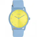 Produktbild: Oozoo Damenuhr mit Lederband Color Line 38 MM Goldfarben / Hellblau C11466