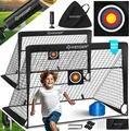 Produktbild: KESSER® Fussballtor 2er Set | Tolles Fußball Geschenk für Kinder, Indoor und Outdoor Garten : Antirutsch - Inkl. Fußball Trainingszubehör: Hütchen, Zielscheibe, Sporttasche, Ballpumpe