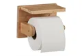 Produktbild: relaxdays Toilettenpapierhalter Bambus Toilettenpapierhalter mit Ablage