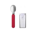 Produktbild: Mepal 107645574500 Faltbarer Löffel Ellipse Nordic red wiederverwendbar Besteck für unterwegs ideal für Müslibecher to go-spülmaschinengeeigne