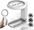 Produktbild: Lupe mit Licht und Ständer, 30X 10X Faltbare Leselupe mit 18 LED-Licht, Dimmbar