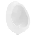 Produktbild: ECD Germany Urinal Weiß Zulauf von hinten, Hochwertige Keramik Pinkelbecken, Modernes Design Pissoir, 35x46x30 cm, oval, Spülrand geschlossen, Senkrechter Ablauf, WC-Urinal Absaugeurinal Urinalbecken