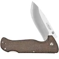 Produktbild: Camillus BUSHCRAFTER Klappmesser, Einhandmesser, 8,9 cm Klinge, Sandvik 12C27-Stahl, Titanium Bonded, Micarta-Griff, 19646, Metall/braun, 21,6cm