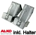 Produktbild: 2x ALKO Unterlegkeil + Halter UK36 Hemmschuh verzinkt 1600kg 120mm breit UK 36