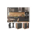 Produktbild: Vicco Unterschrank Küchenschrank Küchenmöbel Fame-Line Eiche Anthrazit-Gold Landhaus 80 cm Küche Einbauküche Drehtür Einlegeboden Blende Küchenzeile