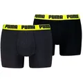 Produktbild: PUMA Boxershorts PUMA MEN EVERYDAY BASIC BOXERS 2P (Packung, 2er Pack) mit Puma Webbund schwarz S