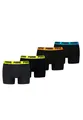 Produktbild: PUMA Boxer Boxershorts Men Herren Everyday Unterhose Unterwäsche 4er Pack, Farbe:Fluo Yellow/Grey, Bekleidungsgröße:S