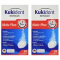 Produktbild: ✅Kukident Aktiv Plus Zahnersatz-Reinigungstabletten Gebissreinigung 2x 99 Stück✅