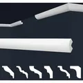 Produktbild: Marbet Design - Stuckleisten Xps Styropor Weiß 2 Meter Deckenleisten Wandleisten E-leisten Modelle: E-1 / 22x22mm, 20 Meter / 10 Leisten