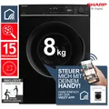 Produktbild: Sharp ES-PRO814BA-DE Waschmaschine 8 kg Schwarz AllergySmart WIFI VeeZy App 2ML
