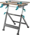 Produktbild: Wolfcraft GmbH 6870000, Tragbare Werkbank, Aluminium, MDF-Platten, Stahl, Grau, Holz, 120 kg, 41 cm, 0 - 65°