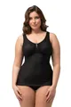 Produktbild: Ulla Popken Damen große Größen Übergrößen Plus Size Shaping-Hemd, Nadelstreifen, ohne BH tragbar schwarz 110E 705637100-110E