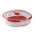 Produktbild: Snips - Dampfgarer für Mikrowelle Weiß 2L, Microwave Mikrowellenschüssel mit Herausnehmbarem Korb und Dampfventil, Mikrowellenbehälter Spülmaschinenfest Schnelle Zubereitung 24,5x24,5x7, Made in Italy