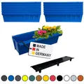 Produktbild: Paletten Blumenkasten 12er-Set Blau Einsatz zum An- & Einhängen Pflanzkasten