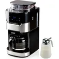 Produktbild: Domo - set: Kaffeemaschine mit Mahlwerk für Bohnen & Peramanentfilter + Milchkännchen