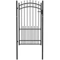 Produktbild: vidaXL Zauntor mit Spitzen Stahl 100x175 cm Schwarz