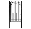 Produktbild: vidaXL Zauneinzeltür, Zauntor mit Spitzen Stahl 100x175 cm Schwarz