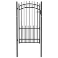 Produktbild: Zauntor mit Spitzen Stahl 100x175 cm Schwarz
