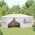 Produktbild: vidaXL Profi-Partyzelt mit Seitenwänden 4×6 m Weiß 90 g/m2