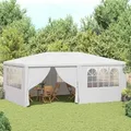 Produktbild: vidaXL Profi-Partyzelt mit Seitenwänden 4×6 m Weiß 90 g/m2 - Weiß