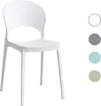 Produktbild: Stapelstuhl Quito Gartenstuhl Bistrostuhl Kunststoffstuhl Weiß