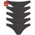 Produktbild: String H.I.S, Damen, Gr. 36/38, schwarz, Microfaser, Obermaterial: 95% Polyamid, 5% Elasthan, unifarben, körpernah, Unterhosen String, aus weicher Microfaserqualität