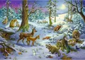 Produktbild: Coppenrath Verlag GmbH & Co.KG Tiere im Winterwald, Sticker-Adventskalender TIERE I.WINTERWA