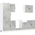Produktbild: vidaXL 7-Tlg Küchenschrank-Set Kalmar Betongrau Holzwerkstoff 3314765