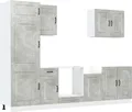 Produktbild: vidaXL 7-tlg. Küchenschrank-Set Kalmar Betongrau Holzwerkstoff