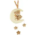 Produktbild: Fehn Spieluhr Baby Einschlafhilfe Teddy im Mond - Kuscheltier mit sanfter Einschlafhilfe Melodie 