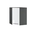 Produktbild: Vicco Eckhängeschrank Fame-Line, Küchen-Eckschrank, Weiß Hochglanz/Anthrazit, 57 cm