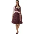 Produktbild: dressforfun Dirndl hochwertiges & elegantes Trachtenkleid Liah Bordeauxrot (Premium Midi-Dirndl, Gr. 40) Perfekt für Oktoberfest, Trachtenfeste oder Volksfeste rot 40