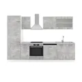 Produktbild: Vicco Küchenzeile R-Line, Küchenblock, Beton/Weiß, 300 cm ohne Arbeitsplatte
