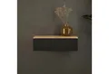 Produktbild: Planetmöbel Konsolentisch AMYRA (Wandmontage, 50 x 16 x 35 cm, 1-St., Gold Eiche - Schwarz), Wand-Konsole für Garderobe, Flur und Schminktisch