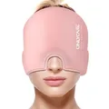 Produktbild: ONLYCARE Mütze Migräne Relief Cap, Headache Relief Hat Kühlmaske Kühlmütze Kopfschmerzen Maske Kühlhaube Kappe Kühlpads Gel zur Linderung von Migräne (Pink)