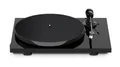 Produktbild: Pro-Ject E1 BT, Plug & Play Einsteiger Plattenspieler mit MM Tonabnehmersystem, BT Sender, schaltbarer Phono Vorstufe und elektronischer Geschwindigkeitsänderung (AT3600L, Schwarz)