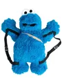 Produktbild: United Labels® Rucksack Sesamstraße Krümelmonster 3D Plüsch Rucksack 58 cm