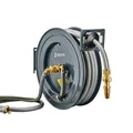 Produktbild: GEKA plus Automatischer Schlauchaufroller PA20SK (robuster Schlauchaufroller, Stahlkonstruktion, autom. Rückzug, schrittweise Arretierung, mit Schlauch 20 m)