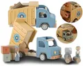 Produktbild: Holz Kipper Lkw mit Zubehör & Figuren Kinder Spielzeug