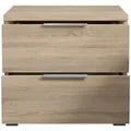 Produktbild: Pol Power Beimöbel Nachtkommode 2 Schubkästen Holzwerkstoff Dekorfolie 46x43x42 cm - Eiche Sonoma