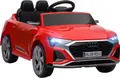 Produktbild: AIYAPLAY Kinder Elektroauto 12V Kinderauto mit 2,4G Fernbedienung, 2 Motoren MP3 Musik & Hupe, Elektrofahrzeug mit Scheinwerfer, 4 gefederte Räder für 3-4 Jahre Kinder, Rot