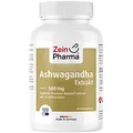 Produktbild: ZeinPharma Ashwagandha Extrakt 120 Kapseln 500mg - Ashwagandha Wurzel-Extrakt hochdosiert mit 5% Withanolide, Schlafbeere aus Indien, Nahrungsergänzungsmittel pflanzlich, laborgeprüft