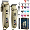 Produktbild: VGR Profi-Haarschneider für Männer, kabelloser Bartschneider mit T-Klinge, wiederaufladbares LED-Haarschneideset, Geschenk für Männer