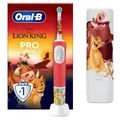 Produktbild: Oral-B Pro Kids König der Löwen Elektrische Zahnbürste für Kinder — Electric Toothbrush ab 3 Jahren inkl. 1 Aufsteckbürste, Reise-Etui und 2 Putzmodi für Zahnpflege, Weiß/Rot