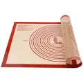 Produktbild: Antihafte Rutschfeste Backunterlage/Backmatte Silikon Groß 71x51cm Ausrollmat...