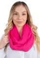 Produktbild: Weicher und leichter Damen Loop Schal Uni Farben Rundschal Ganzjahres Schal Schlauchschal Accessoires - Carina (Pink P8)