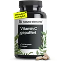 Produktbild: natural elements Vitamin C gepuffert 500mg – 120 vegane Kapseln – magenschonend